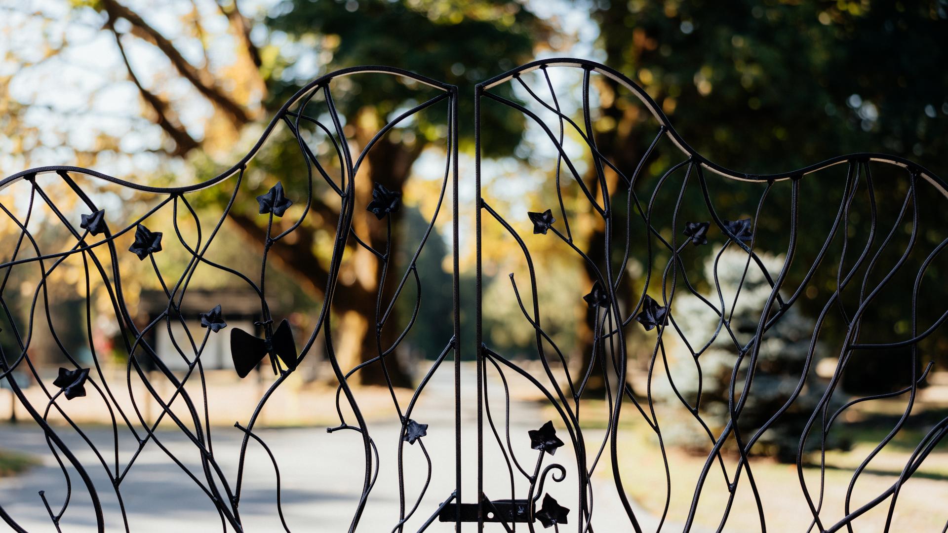 Artist Made Gates to the Cemetery